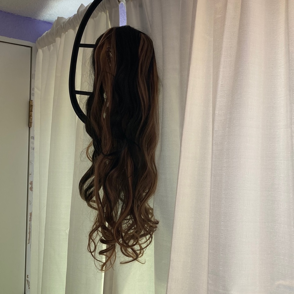COPY - Dark Brown and Blonde Luvme 18-Inch Remy Hair Wig